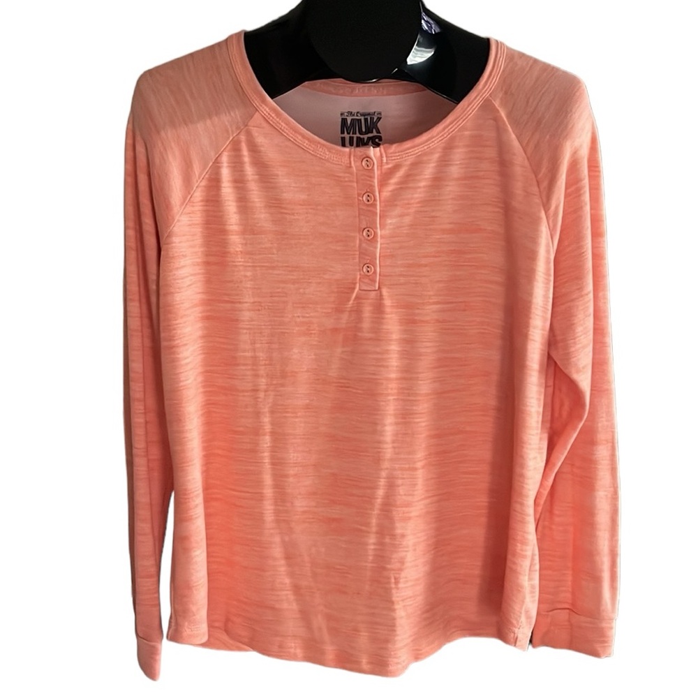 Muk Luks Henley Long Sleeve Top